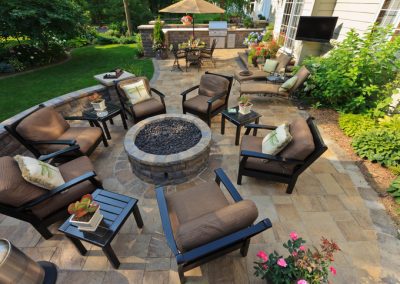 Lee's Nursery and Landscaping | Rock Hill, SC | backyard garden and patio from elevated view