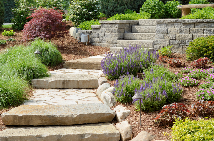 Lee's Nursery and Landscaping | Rock Hill, SC | beautiful professional landscape with plantings and stone